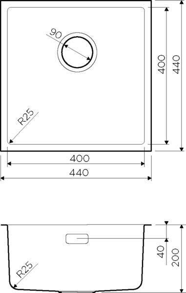 Мойка кухонная Omoikiri Tadzava 44-U/I-IN Quadro нержавеющая сталь