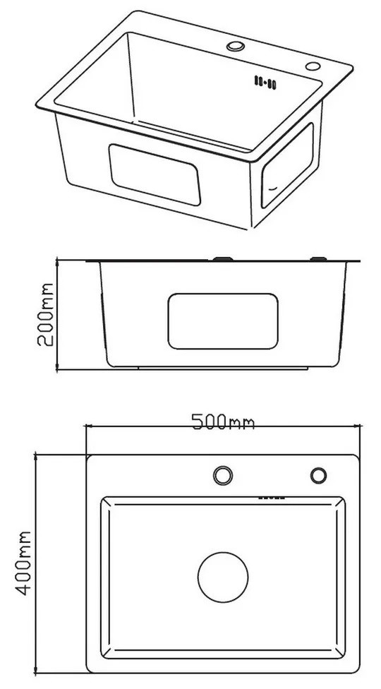 Мойка кухонная Diadonna DS5040B