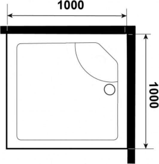 Душевой поддон Niagara Promo P100/26Q (100x100)