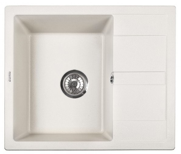 Мойка кухонная Zorg Apollo 65x50 белый камень