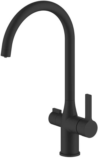 Смеситель для кухни Iddis Pure PURBLFJi05 с подключением фильтра, черный матовый