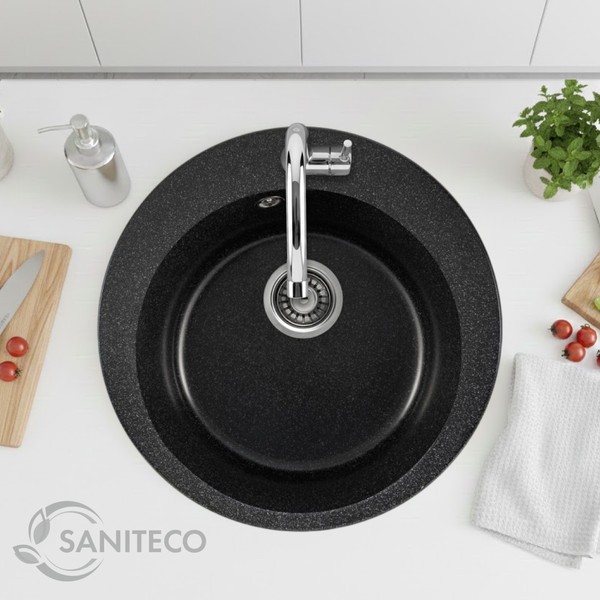Мойка кухонная Saniteco Nova (черный)