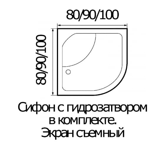 Душевой поддон Wemor 100/44 C