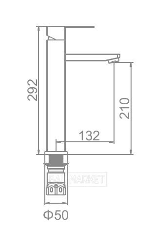 Смеситель для умывальника Ledeme L71133 из нержавеющей стали (L71133)