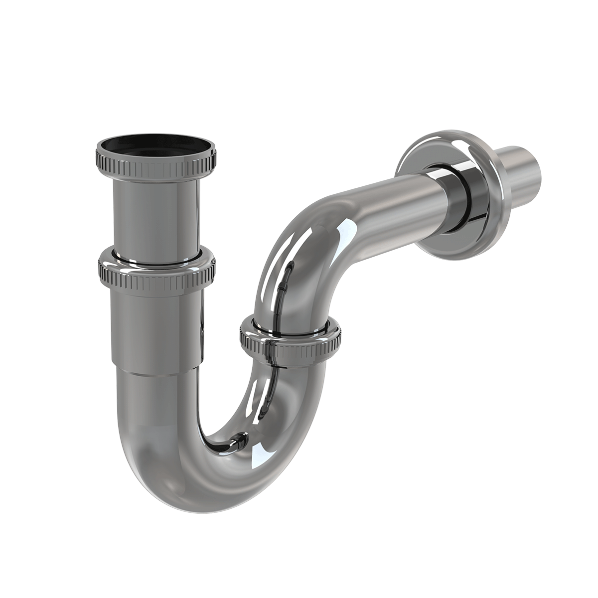 Сифон для умывальника DN32, U-форма с накидной гайкой 5/4", металл AlcaPlast A432
