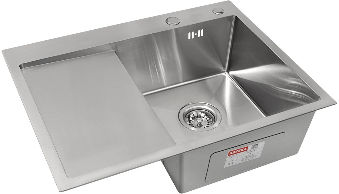Мойка кухонная ARFEKA ECO AR 650x500 R SATIN крыло справа, сатин