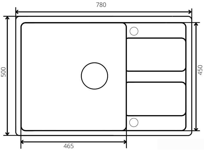 Мойка кухонная Zorg Apollo 78x50 песчаный берег