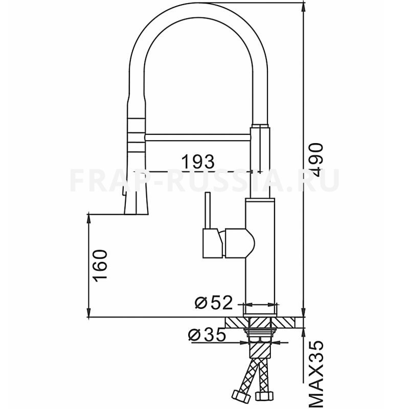 Смеситель для кухни Frap F4452-6