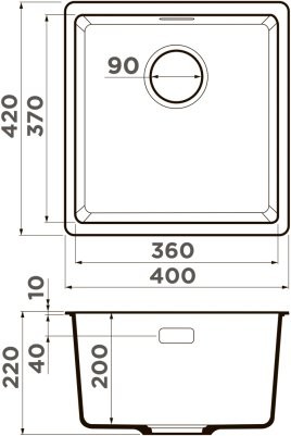 Мойка кухонная Omoikiri Kata 40-U-WH Artgranit / белый