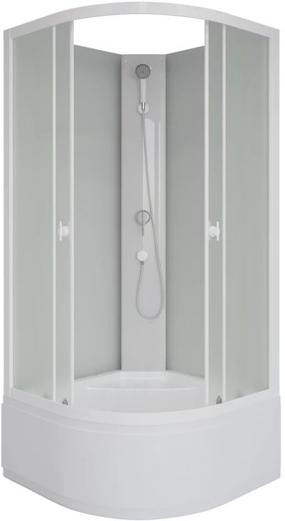 Душевая кабина Niagara Promo P90/40/MT/BK 90x90 без крыши, стекла матовые, профиль белый