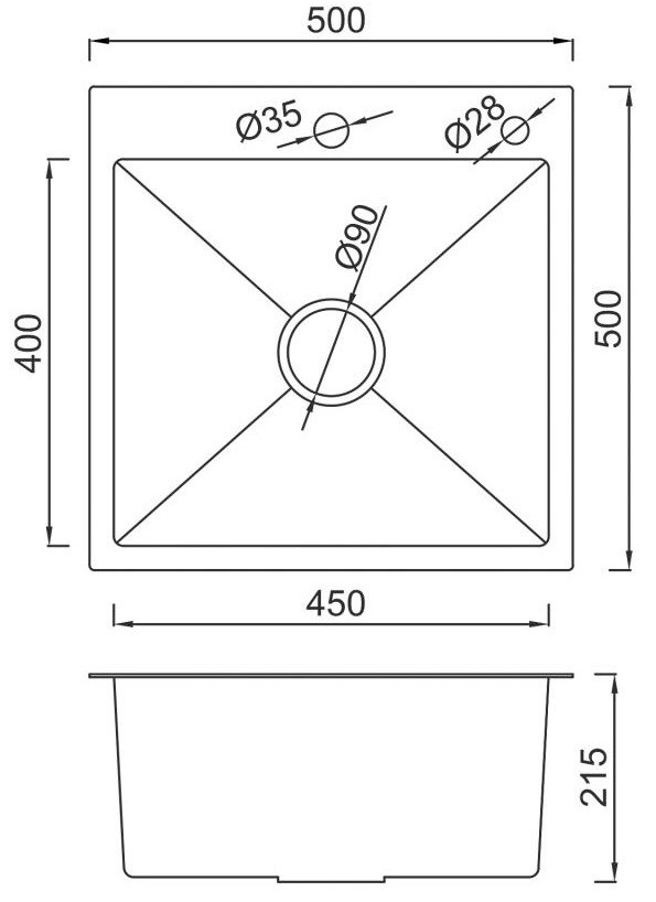 Мойка кухонная Gappo GS5050