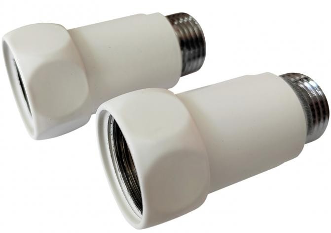 Американка прямая Fincopper 3/4" x 1/2" г/ш белый (пара)