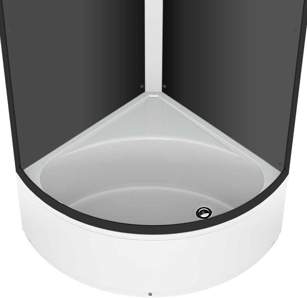 Душевая кабина Domani-Spa Simple 99 high V1.2 Black 90x90 прозрачное стекло / черные стенки